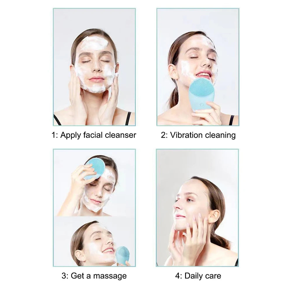 RadiantSkin Silicone Facial Cleanser – Vibration Pore Cleaning & Beauty Tool